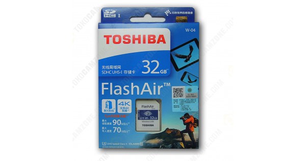 Toshiba FlashAir W-04 Wireless SD Flash Memory Card 32GB Wi-Fi Full HD